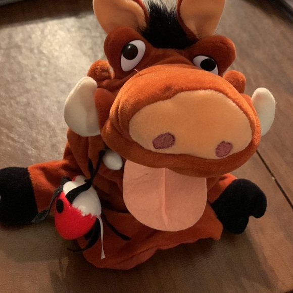 Monkey and Disney Lion King's Pumbaa Hand Puppets - Picture 7 of 9